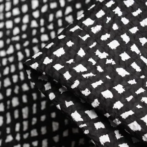 Caged Black Seersucker (PRE-ORDER)