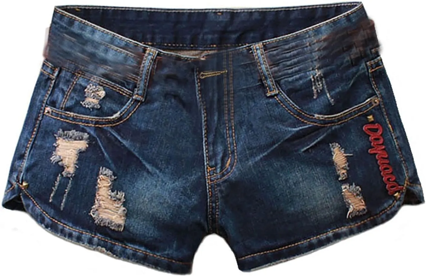 Fashion High Waisted Jeans Shorts Women Summer Casual Button Distressed Denim Shorts Trendy Comfy Lightweight Shorts Pockets Sexy Booty Shorts for Women Naughty Dark Blue, M